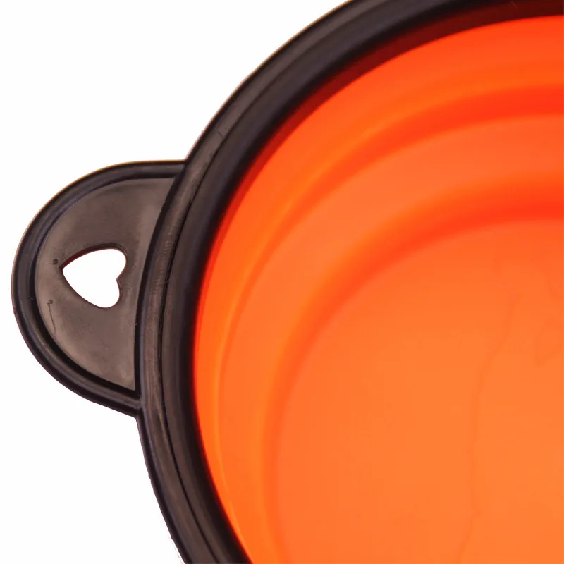 Black Box Foldable Silicone Pet Bowl Portable Dog Bowl Tableware Multi-color Selectable Dog Water Fountain Portable zhe die wan