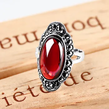 

REAL FINE VINTAGE 925 STERLING SILVER RINGS FOR WOMEN RETRO WEDDING RINGS THAI SILVER JEWELRY FEMALE BEST GIFTS