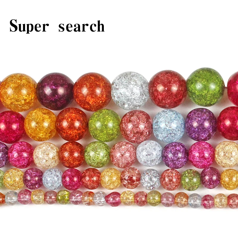 Натуральные Цветные снежные треснувшие кварцевые кристаллы 4-12 мм свободные