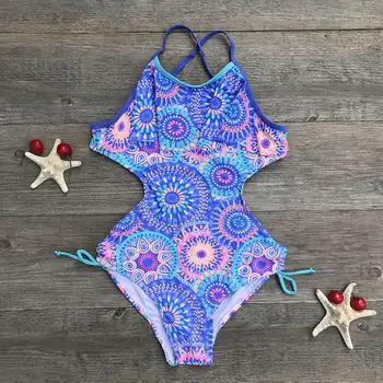 

Swimsuit For Girl Children Teen Girls Print Ethnic Style Boho One Piece Children Swimsuits Summer Beach Swimwear Bathing SuitsY2