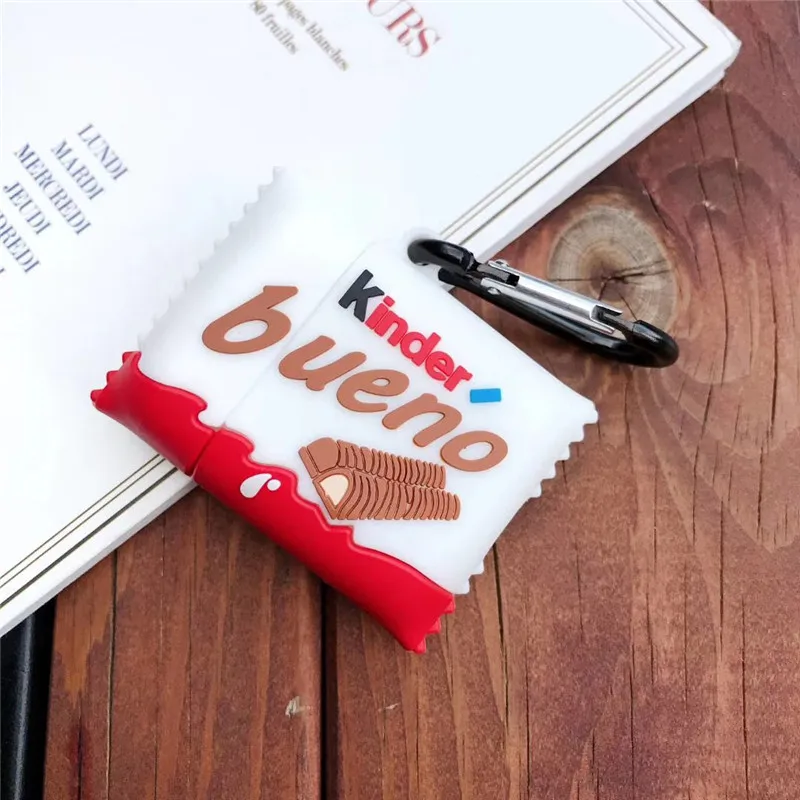 3D kinder игрушка шоколад яйцо сюрприз печенье наушники силиконовый чехол для Apple AirPods Bluetooth аксессуары милый чехол Капа