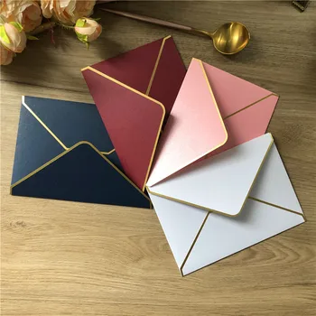 

Free Shipping 25pcs 250g A7 Pearl Envelope with Gold stamping 195x135mm(7.6x5.3inch) for Wedding Invitation Envelope mailing