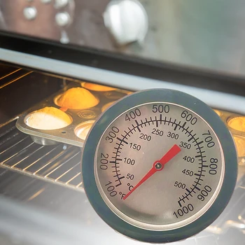 

BBQ Grill Thermometer Stainless Steel 50~400 Degree Temperature Gauge Celsius Safe Moisture-Proof Sturdy Accurate for kitchen