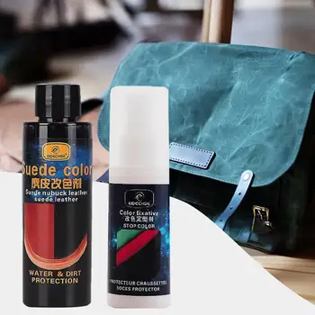 

Leather Color Changing Agent Set Coloring Restore Agent For Nubuck Leather Suede Fabric Products Car Styling Accessories