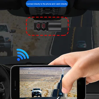 

2 In 1 Mini Driving Recorder Dash Cam WIFI Support TF Card 130 Degree Wide Angle 1080P HD With Bluetooth Earphones Waterproof