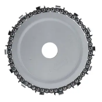 

5 Inch Chain Grinder Chain Saws Disc Woodworking Chain Plate Tool 5 Inch Multi-Functional Wood Carving Disc Angle Grinding Tool