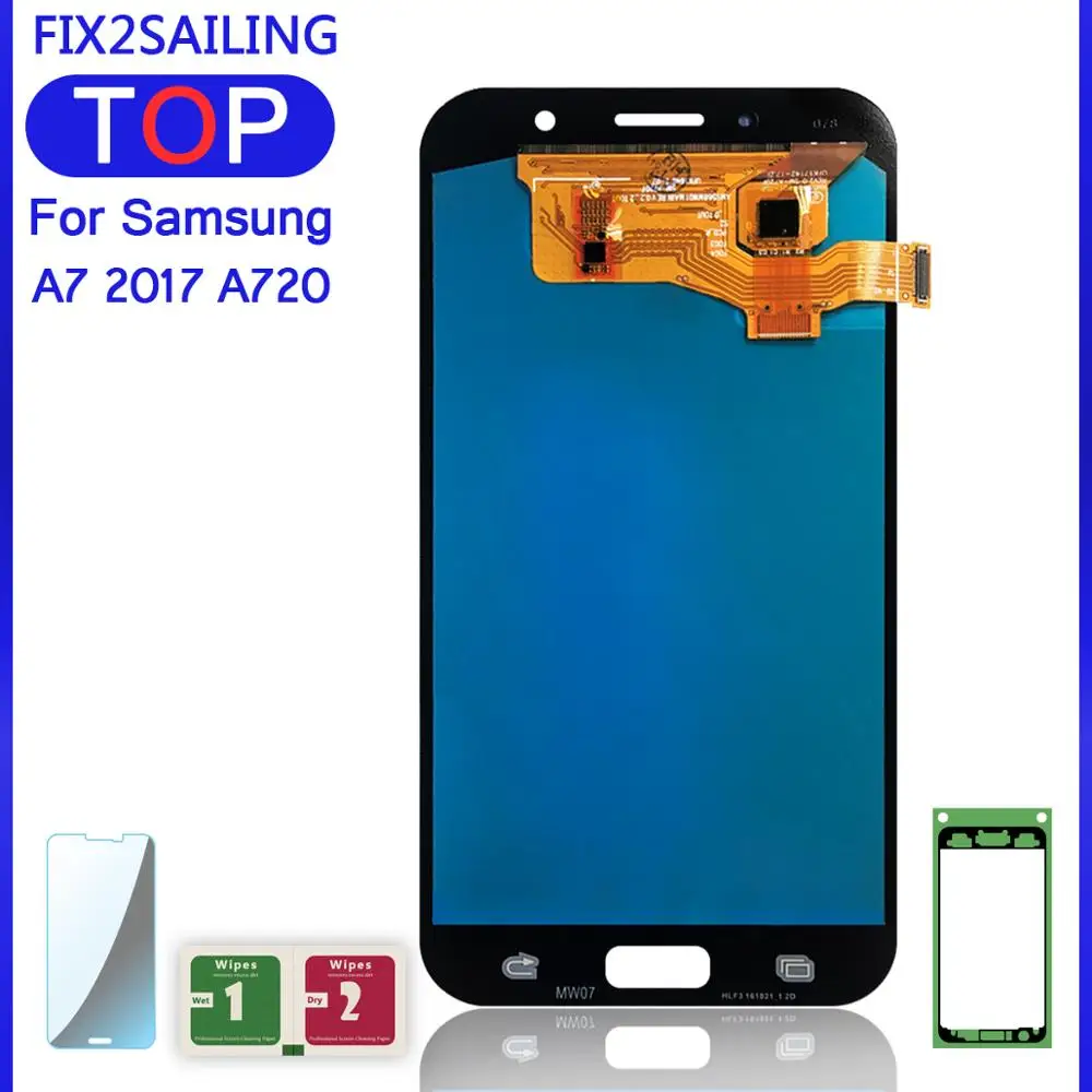 

Super AMOLED Phones Display For Samsung Galaxy A7 2017 A720 A720F A720M LCDs Touch Screen Digitizer Assembly LCD Display