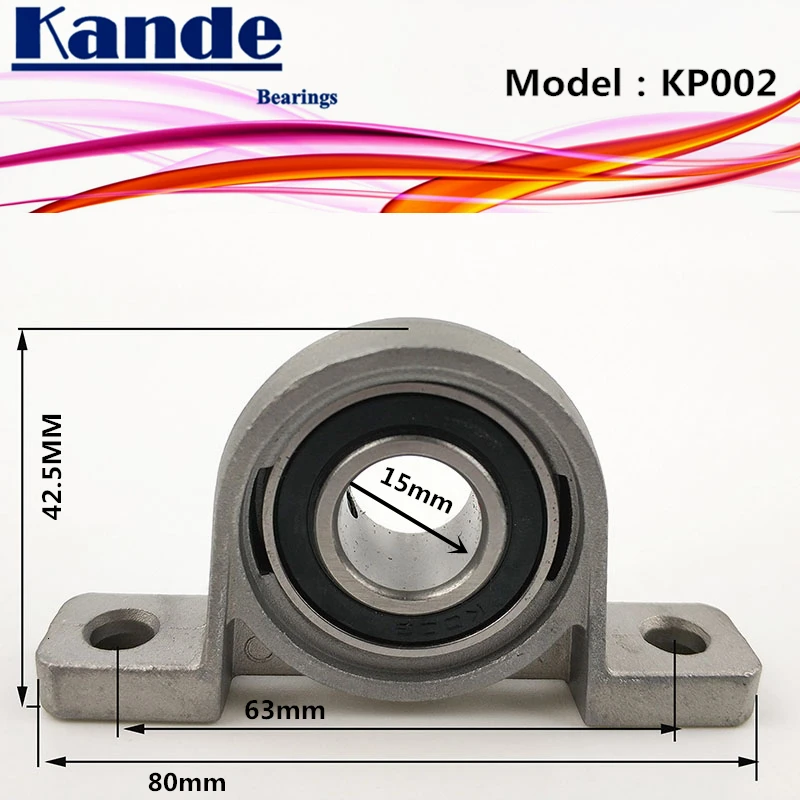 KP002 2 шт цинкового сплава установленный KP002 цинкового сплава миниатюрный вертикальный BearingsBore: 15 мм P002