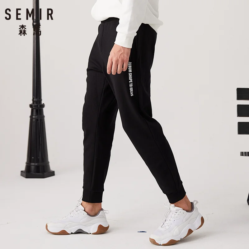Günstig Semir Casual hosen 2019 neue männer winter hosen trend strahl mund hosen druck sport plus samt verdickung flut
