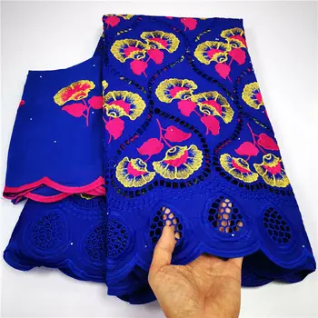 

100% Cotton Swiss Voile Lace In Switzerland African Dry Lace Fabric 2020 High Quality Lace Nigerian Net Lace Fabric 5+2Yards