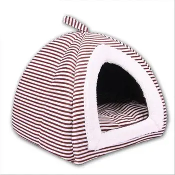 

Stripe Pattern Puppy Pets Dog Cat Bed House Super Warm Soft Dog Mongolian Yurts Dog Kennel Animal House Pet Products