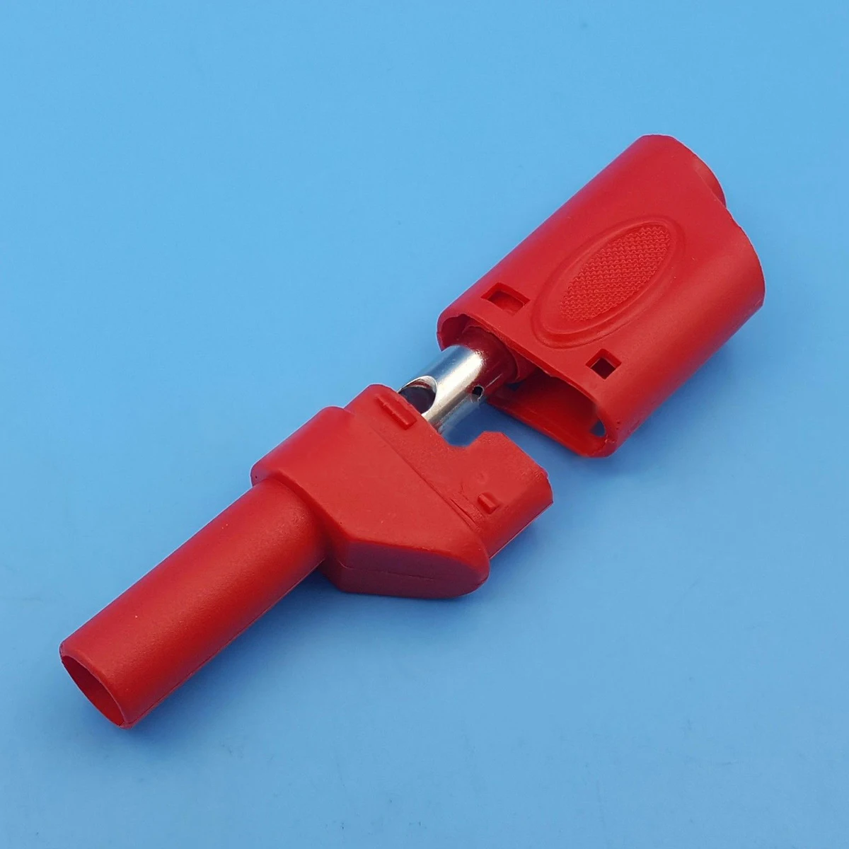 10pcs New Red Black Fully Insulated 4mm Male Stackable Banana Plug Connectors