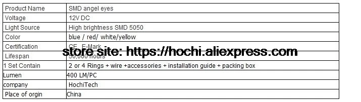 HochiTech ультра яркий SMD белый светодиодный angel eyes 2000LM halo Кольцо Комплект дневного света DRL для Opel GT Roadster 2007-2010