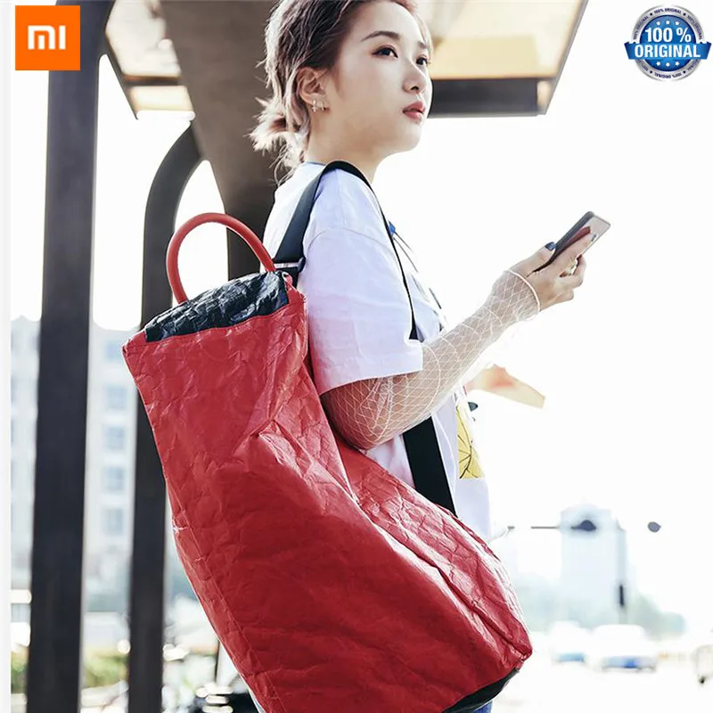 Xiaomi Mijia Youpin Мода DuPont бумажная уличная фитнес-сумка для отдыха спортивный рюкзак