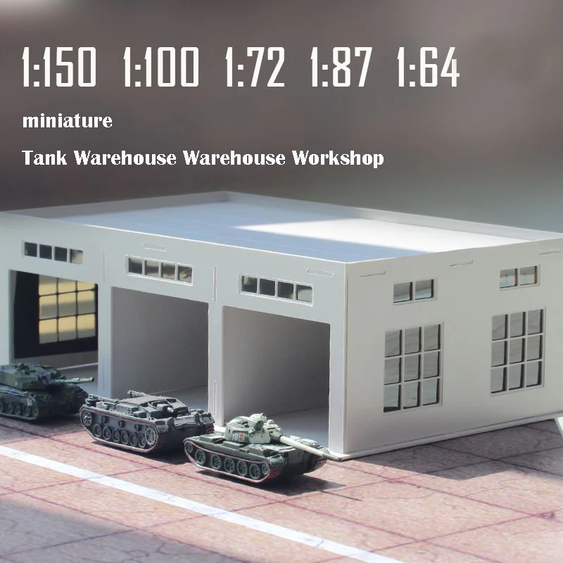  miniature Tank Warehouse Warehouse Workshop Sand table model Pendant Plastic assembly 1:150/100/87/