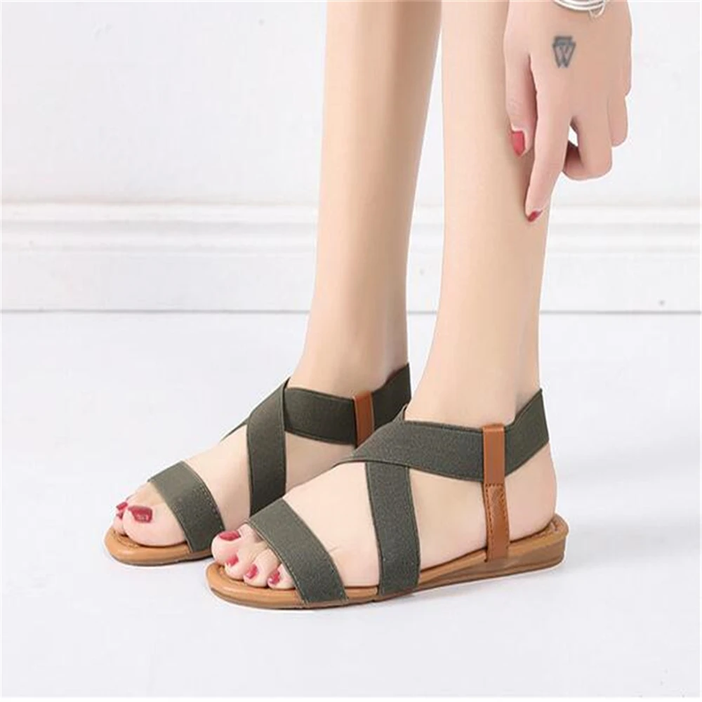 Обувь zapatos de mujer женские сандалии модные повседневные на плоской подошве