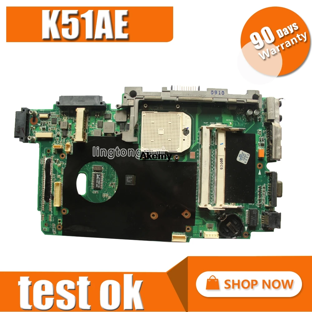 K51AE системная плата AMD для ASUS K70AE X7AE K51AB K51AC K70AC Материнская плата ноутбука K51AE для тестирования системной ОК