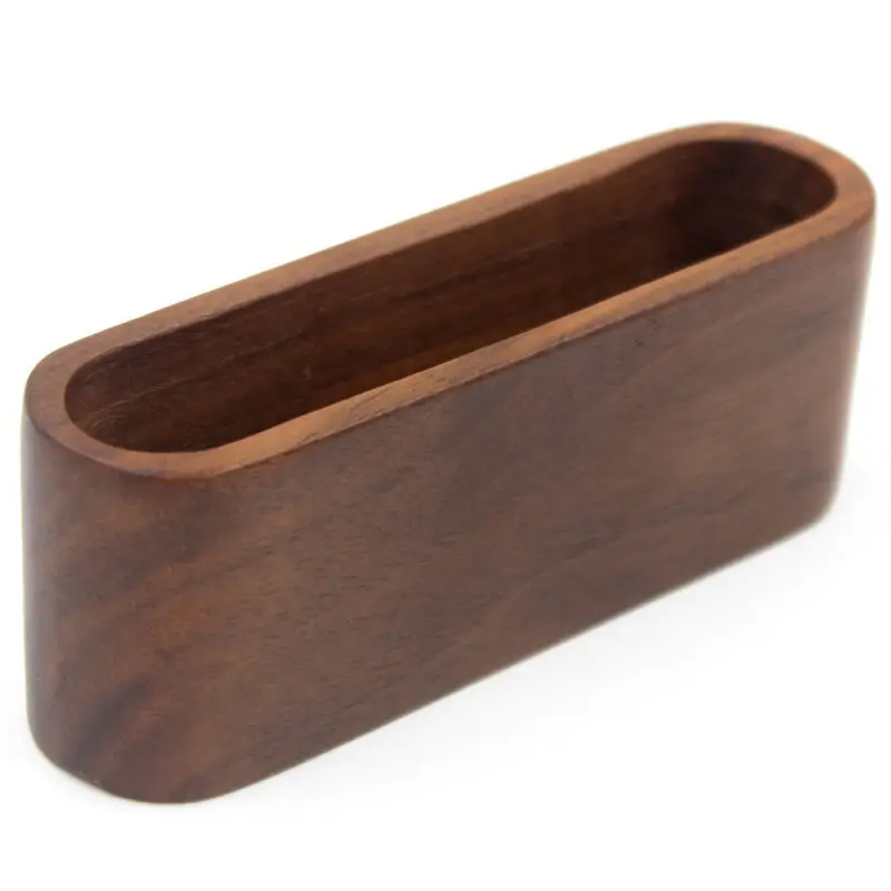 Business Card Holder Container Display Device Wooden Desk Storage Rack Organizer Light Wood Color/ Dark Wood Color