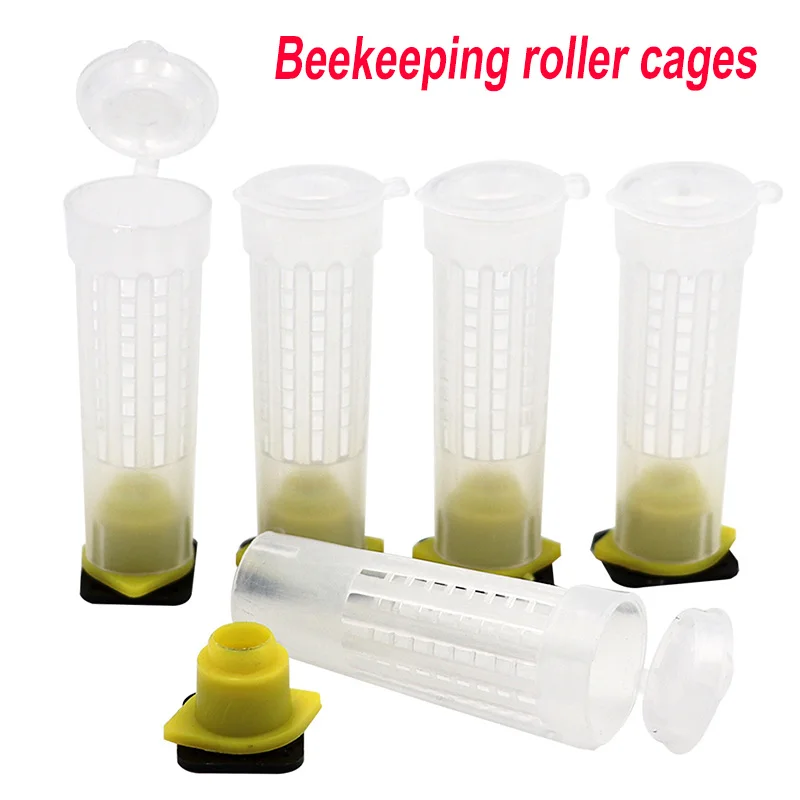 *100 Beekeeping Rearing Cup Kit Queen Bee Hair Roller Cages Cell Holder Fixture* 