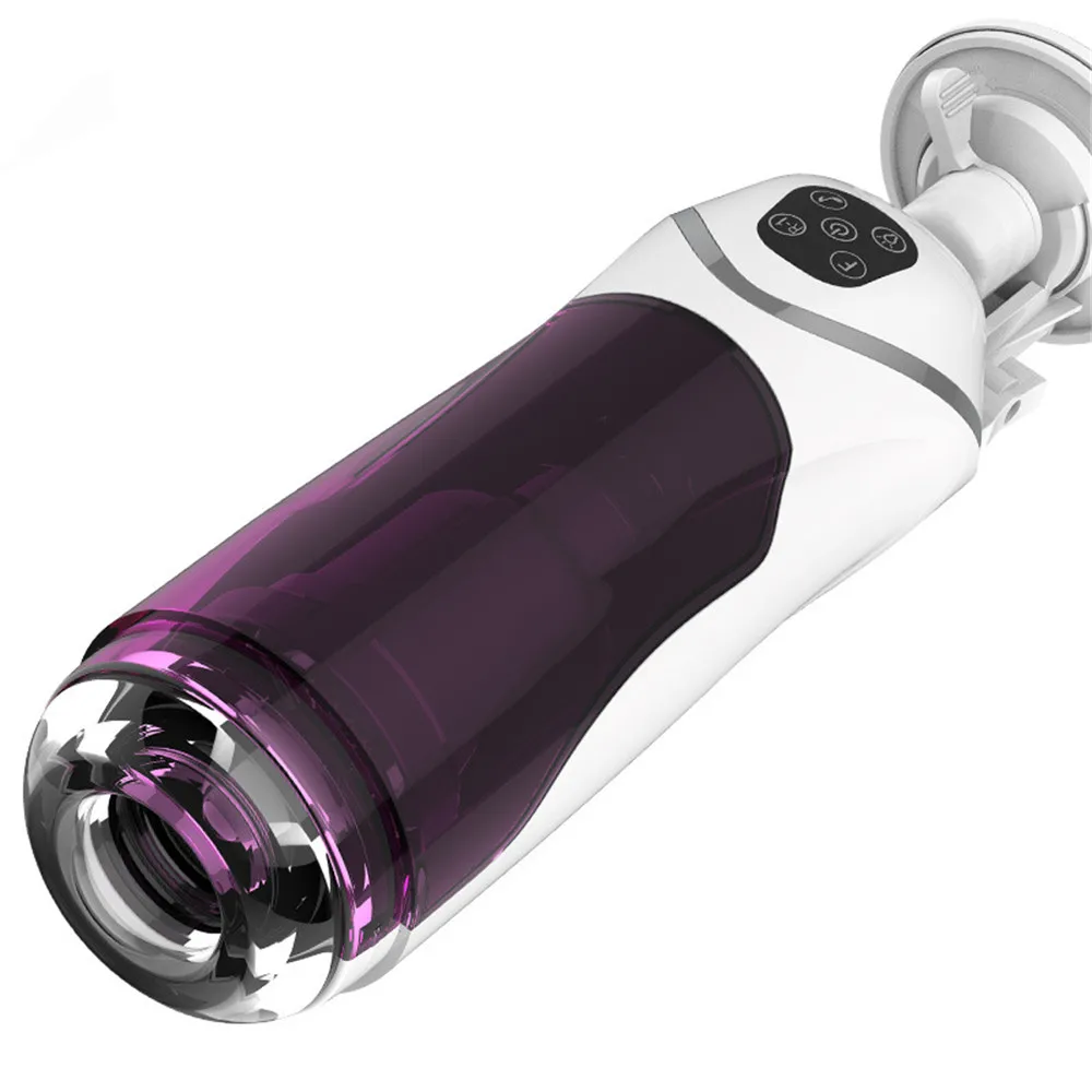 Sex Toy for Men Electric Full Automatic Male Masturbator Rotation Telescopic Voice Interaction Handsfree Sex Machine Real Vagina