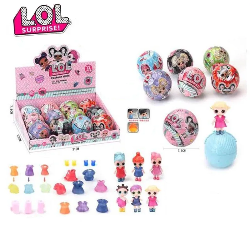 

6 Pcs/Set LoL Surprise Demolition Ball Cute LoL Dolls Kids Toys Action Figure Model Children Fun Gifts