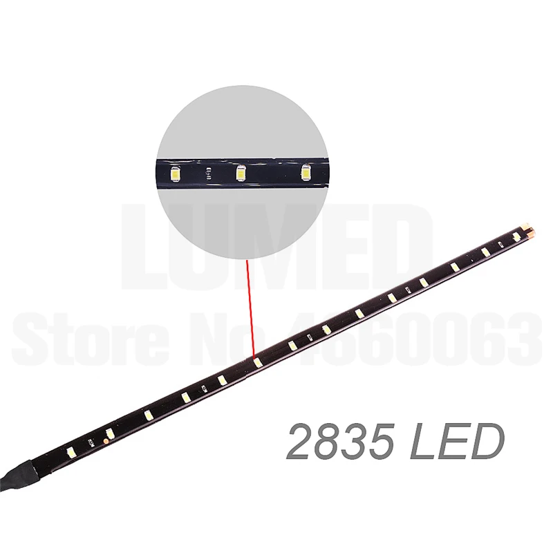 100 шт. автомобильный светильник DRL 15 SMD 30 см 2835 Светодиодная лента Гибкая декоративная Водонепроницаемая новая интерьерная лампа 12 В