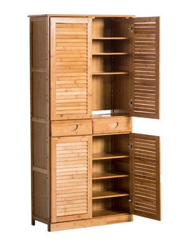 

Simple Household Door Shoe Cabinet Solid Wood Shoe Cabinet Multilayer Bamboo Shoe Frame Simple Modern Reception Living Room