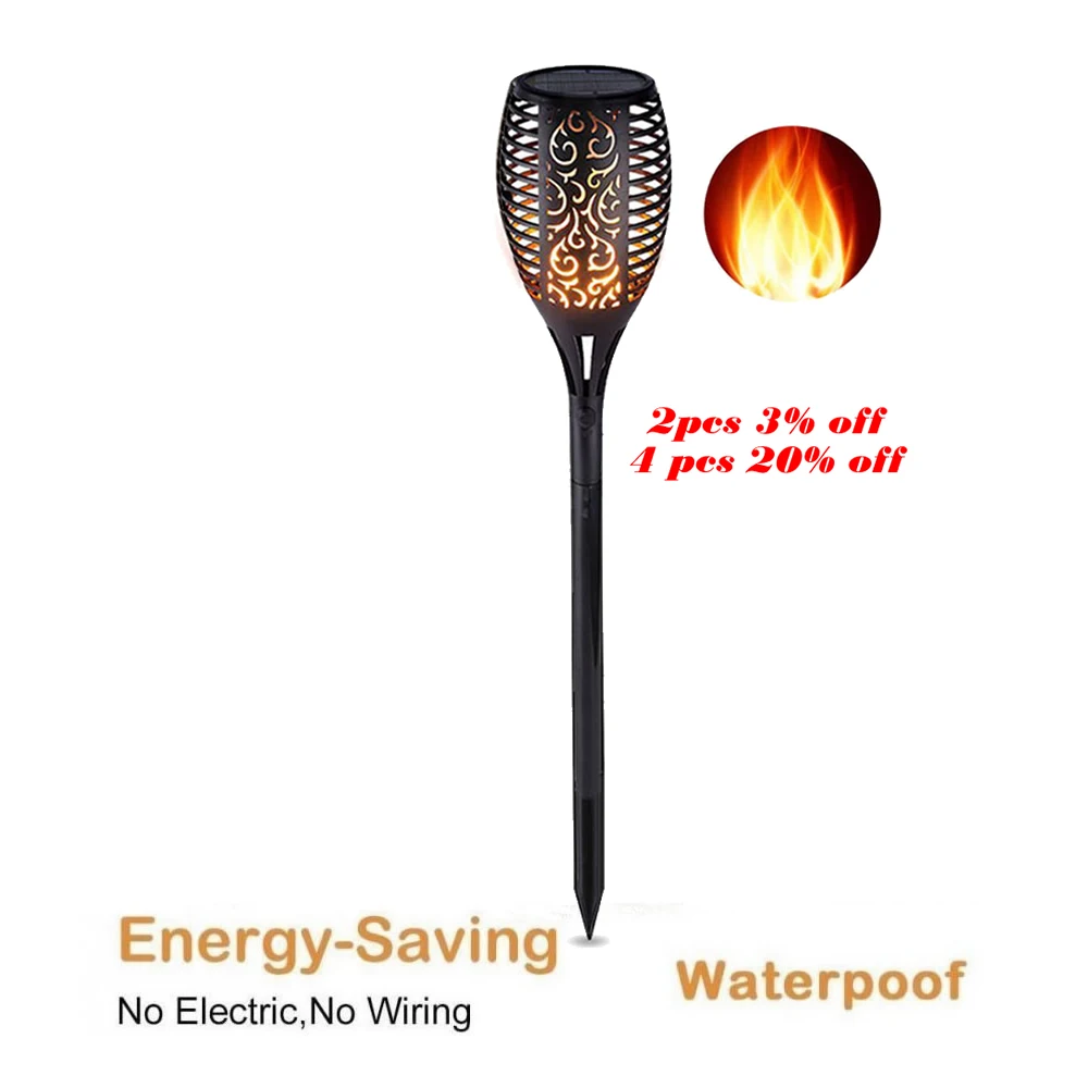 

update Solar Lawn Dancing flame Torch Lights radar New 33 LED Wate torch camp landscape Flame Lamp Flickering bulb dancing Lawn