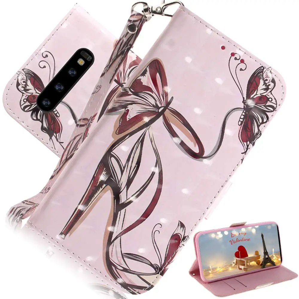 high heeled shoes 3D кошелек флип чехол для samsung Galaxy S10 S9 S8 Plus S10E чехол из искусственной кожи Kickstand чехол для samsung Galaxy Note 10 9 Plus - Цвет: high heeled shoes