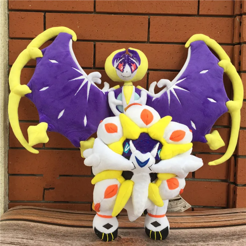 Новый Lunala и Solgaleo плюшевые игрушки для животных из аниме реалистичные крутые