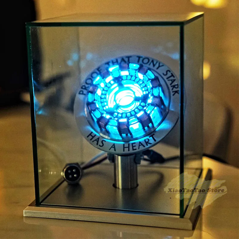 

Free Shipping 1:1 Scale Arc Reactor Assemble Reactor Diameter Of 8cm With LED Light Action With Manual MK1