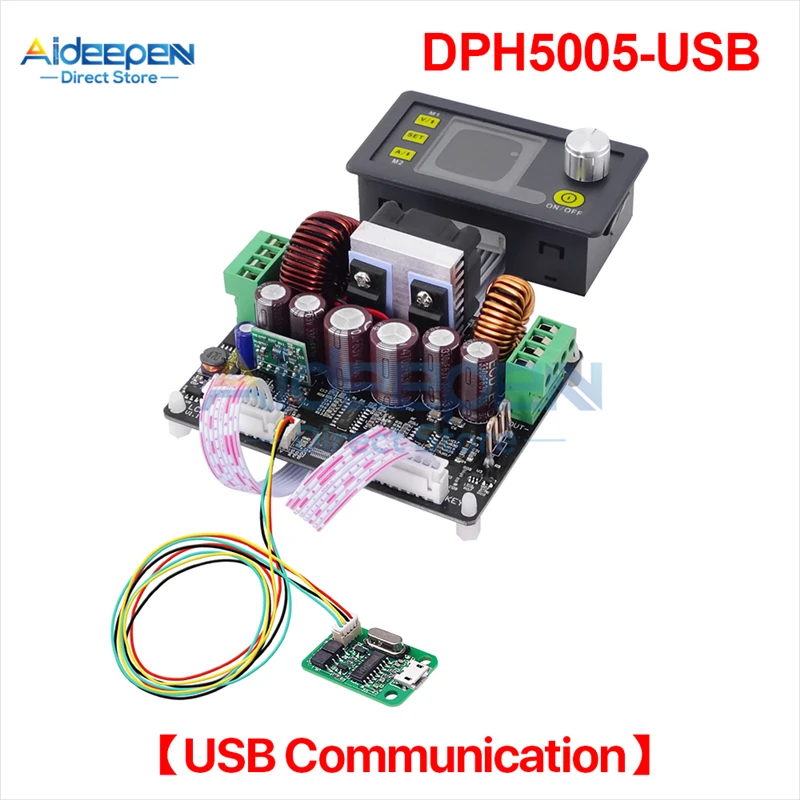 DC 6 V-50 V DPH5005 CNC понижающий преобразователь цветной экран DC Регулируемый источник питания с USB и Bluetooth связь - Color: DPH5005 USB