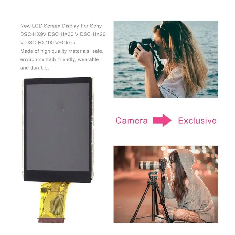 For Sony HX9 HX30 HX100 HX20 V digital camera LCD screen with backlight with external screen Clear Durable Replacement