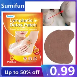 8pcs/bag Sumifun Chinese Herbal Lymphatic Detox Patches Underarm Neck Anti-Swelling Plaster Breast Lymph Nodes Patch Health Care