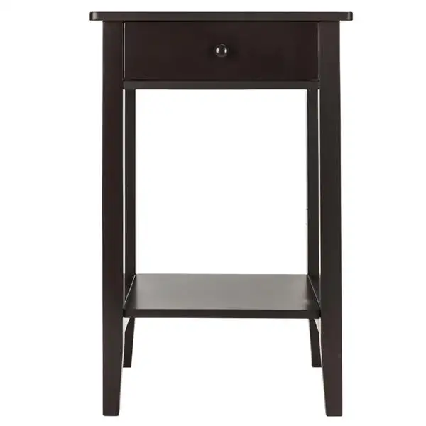  Two-layer Bedside Table Coffee Table with Drawer Coffee  fine workmanship beautiful and fashionend 