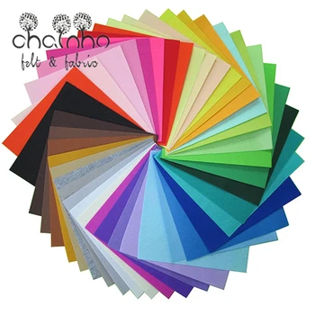 

Polyester Felt Fabric Cloth DIY Handmade Sewing Home Decor Material Thickness 1mm Mix Color 30x30cm 11.8x11.8inch