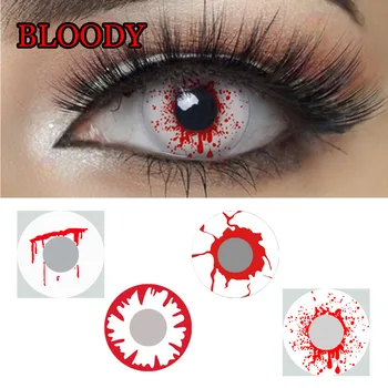 

Scare Halloween Party Cosplay Contact Lenses for Eye Zombie Contact Lens Color Anime Eyes Makeup Bloody