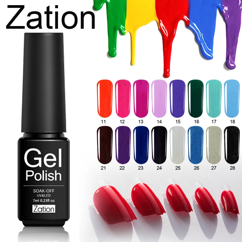 

Zation NAIL Gel Nail Pure Polish Soak Off UV Manicure Gel Nail Polish DIY Nail Long Lasting Gel Nail Varnish Manicure