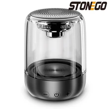 Stereo-Speaker Led-Light Bluetooth Audio-Input STOENGO Transparent-Design Wireless Tf-Card