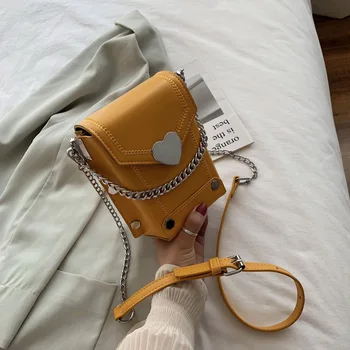 

Chain Rivets Design Small PU Leather Crossbody Bags for Women 2020 Classic Shoulder Handbags Female Travel Cross Body Bag