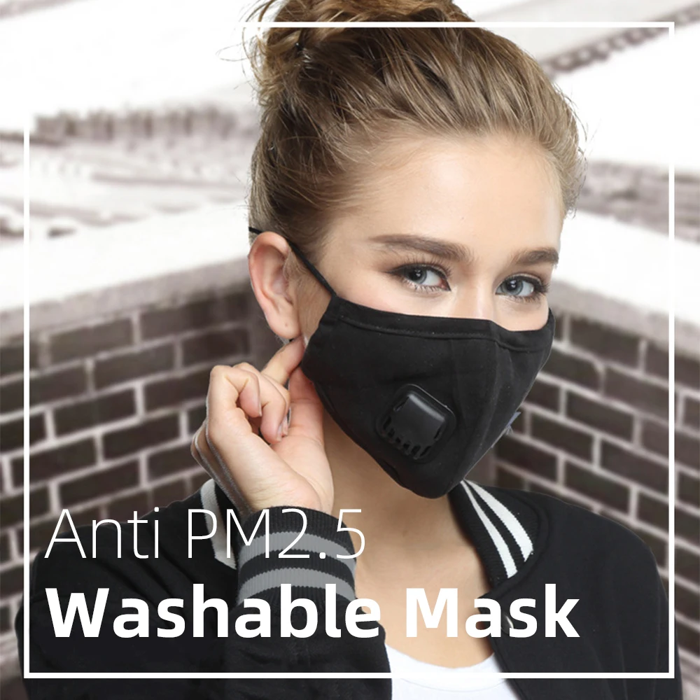 Wecan Adult Washable Cotton Mask Protection Reusable Masque Anti Pollution Dust PM2.5 Fabric Face Masks With Filters Fashion | Красота и