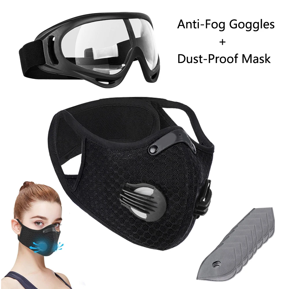 

Dust masks Filter Bicycle 2.5 Activated Carbon Breathing Valve Masks Mouth Cycling Face Masks KN95 Anti-Pollution