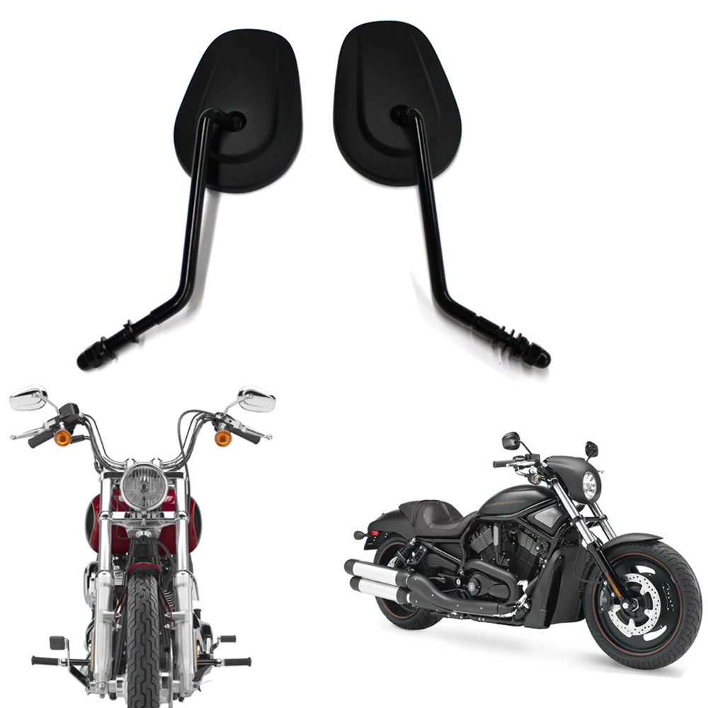 Боковые зеркала заднего вида для мотоцикла Harley Touring Road King Sportster 883 Dyna Fatboy мягкий