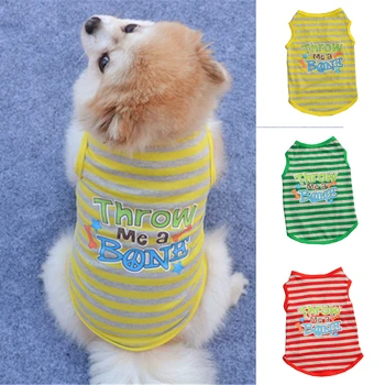 

Summer Spring Dog Vest Classic Striped Cat Dog Vest Breathable Dog Accessories Dog T-shirt Pet Clothes Pet Supplies Hot Sale