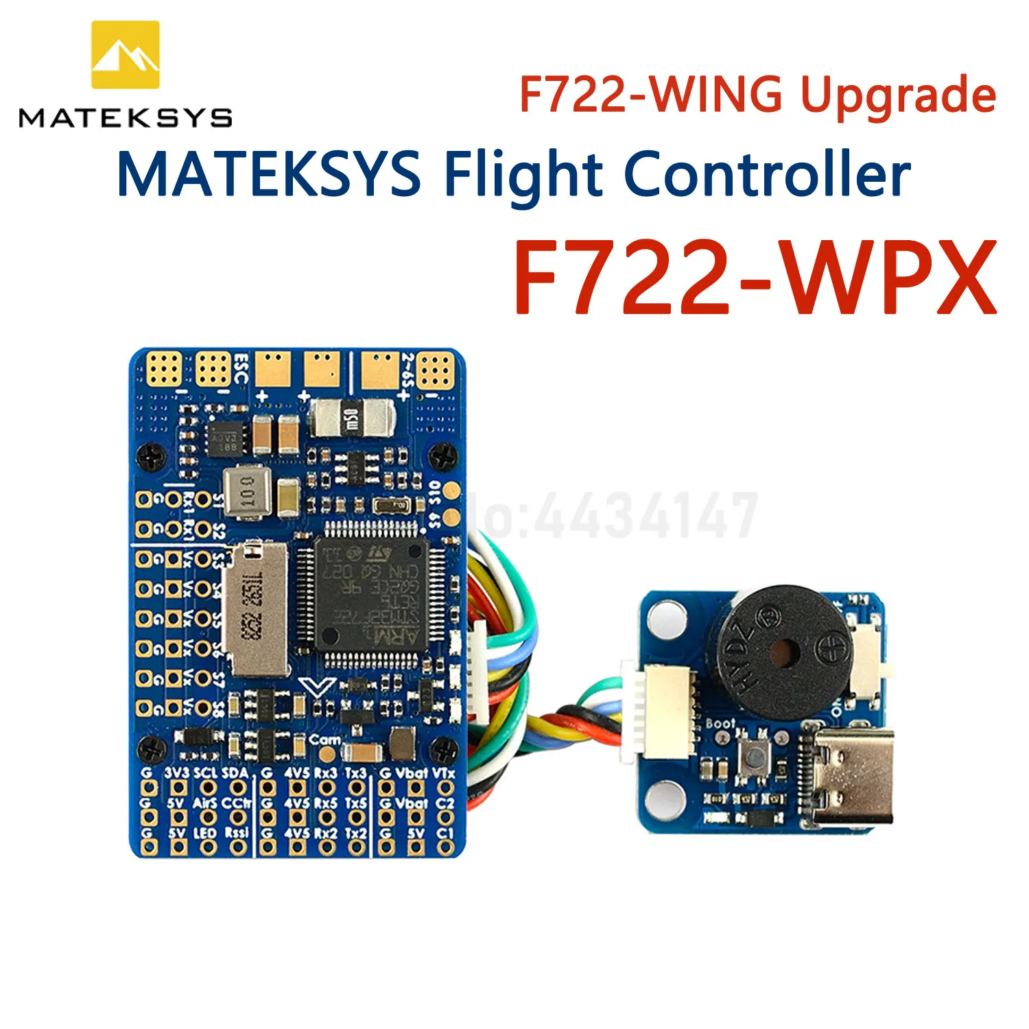 Контроллер полета Mateksys Matek F722 WPX STM32F722 MPU6000 DPS310 Pixel OSD SD Blackbox Wing updated wpx|Детали и