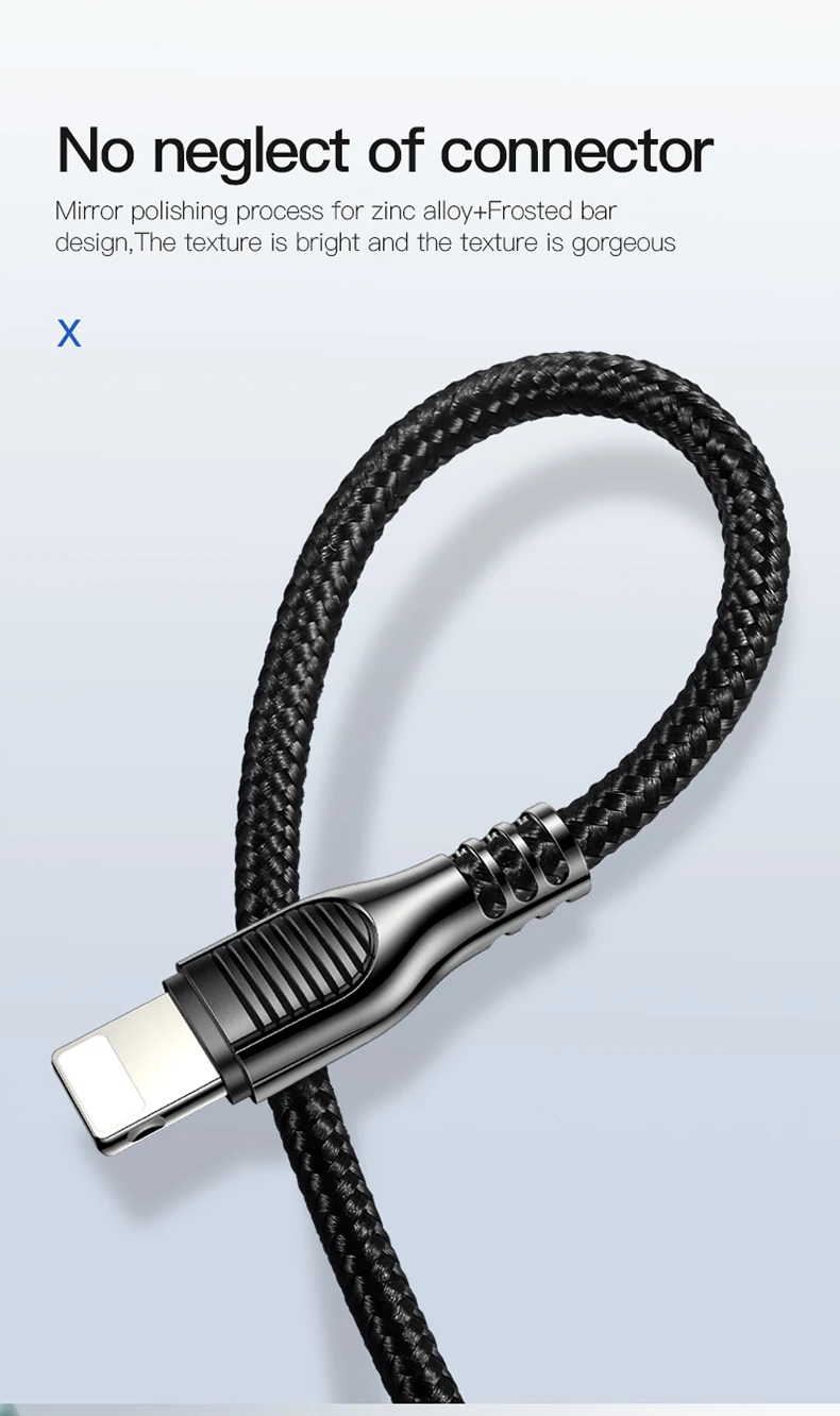 TOTU 2.4A быстрая скорость Дата USB телефонный кабель зарядное устройство для Iphone Xs Max цинковый сплав зарядный кабель для Iphone X 8 7 6 Plus зарядное устройство