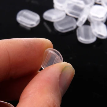 

50PCS Clear Comfort Earring Pads Silicone Anti Pain Cushion for Clip On Earrings