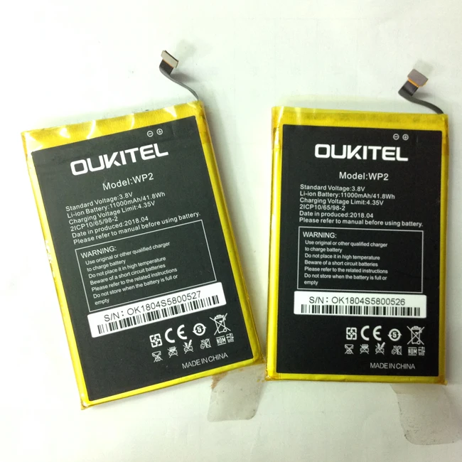 

original oukitel WP2 phone battery 11000mah for OUKITEL WP2 IP68 Waterproof Dust Shock Proof Mobile Phone