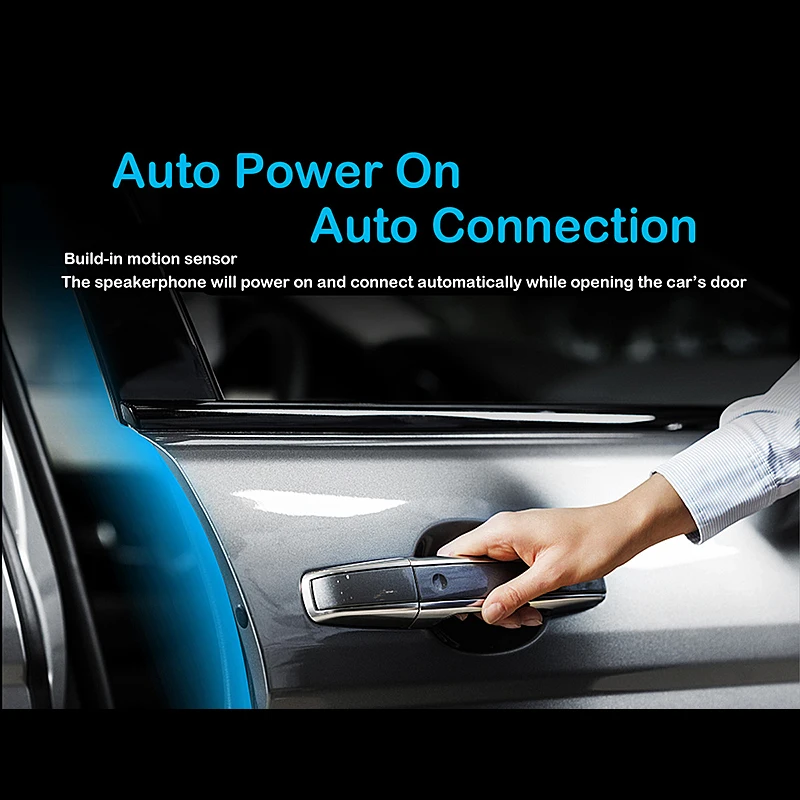 Bluetooth автомобильный комплект громкой связи Bluetooth 4,2 автомобильный стерео музыкальный плеер функция голосового Управление на солнцезащитный козырек, Прямая поставка Беспроводной аудио автомобиля громкой связи Bluetooth