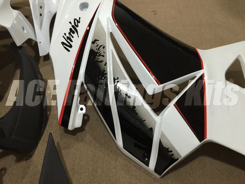 Комплект обтекателей ABS подходит для Kawasaki Ninja 250 EX250 ZXR250 2008- 08 09 10 11 12 13 14(литьевая форма) на заказ белый черный